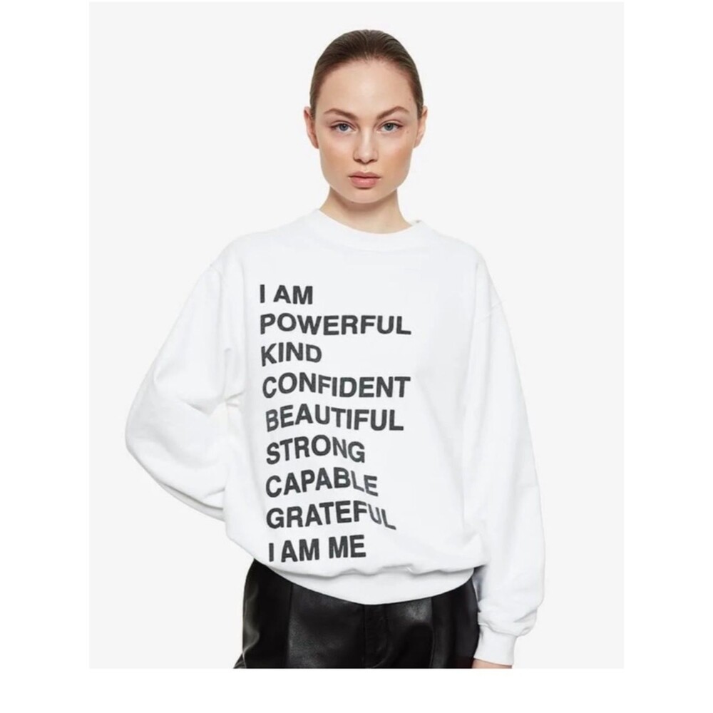 Anine Bing Empowerment Crewneck Sweatshirt